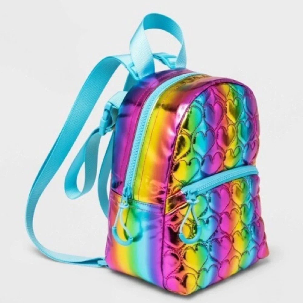 Cat & Jack Kids’ 10” Adaptive Rainbow Quilted Mini Backpack